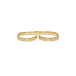Bague double dorée à l’or fin 18k - Bagues
