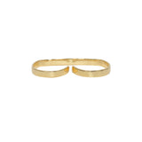 Bague double dorée à l’or fin 18k - Bagues