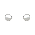 Boucles argent 925 martelées demi rond