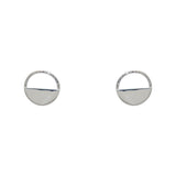 Boucles argent 925 martelées demi rond