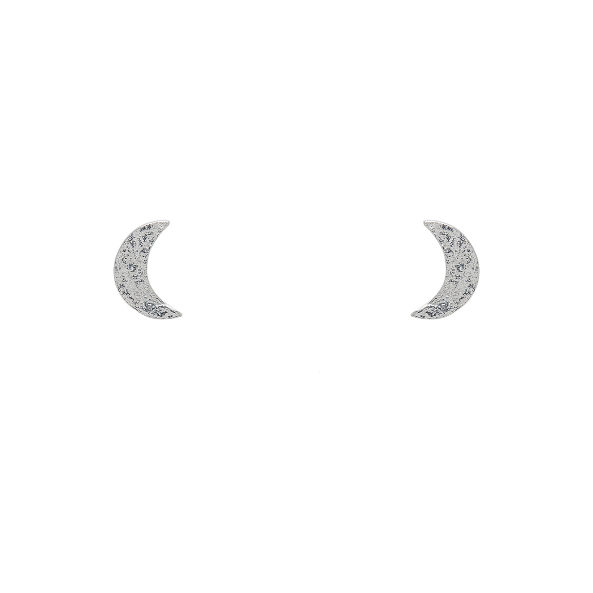 Boucles argent 925 martelées lune