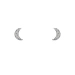 Boucles argent 925 martelées lune