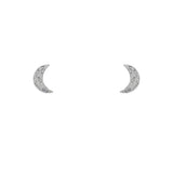 Boucles argent 925 martelées lune