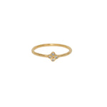 Bague dorée martelée et zircons