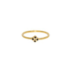 Bague dorée martelée et zircons