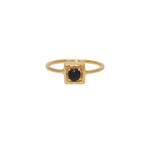 Bague dorée et pierre - 50 / ONYX NOIRE - Bagues