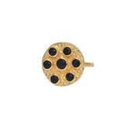Bague dorée martelée et pierres - 50 / ONYX NOIRE