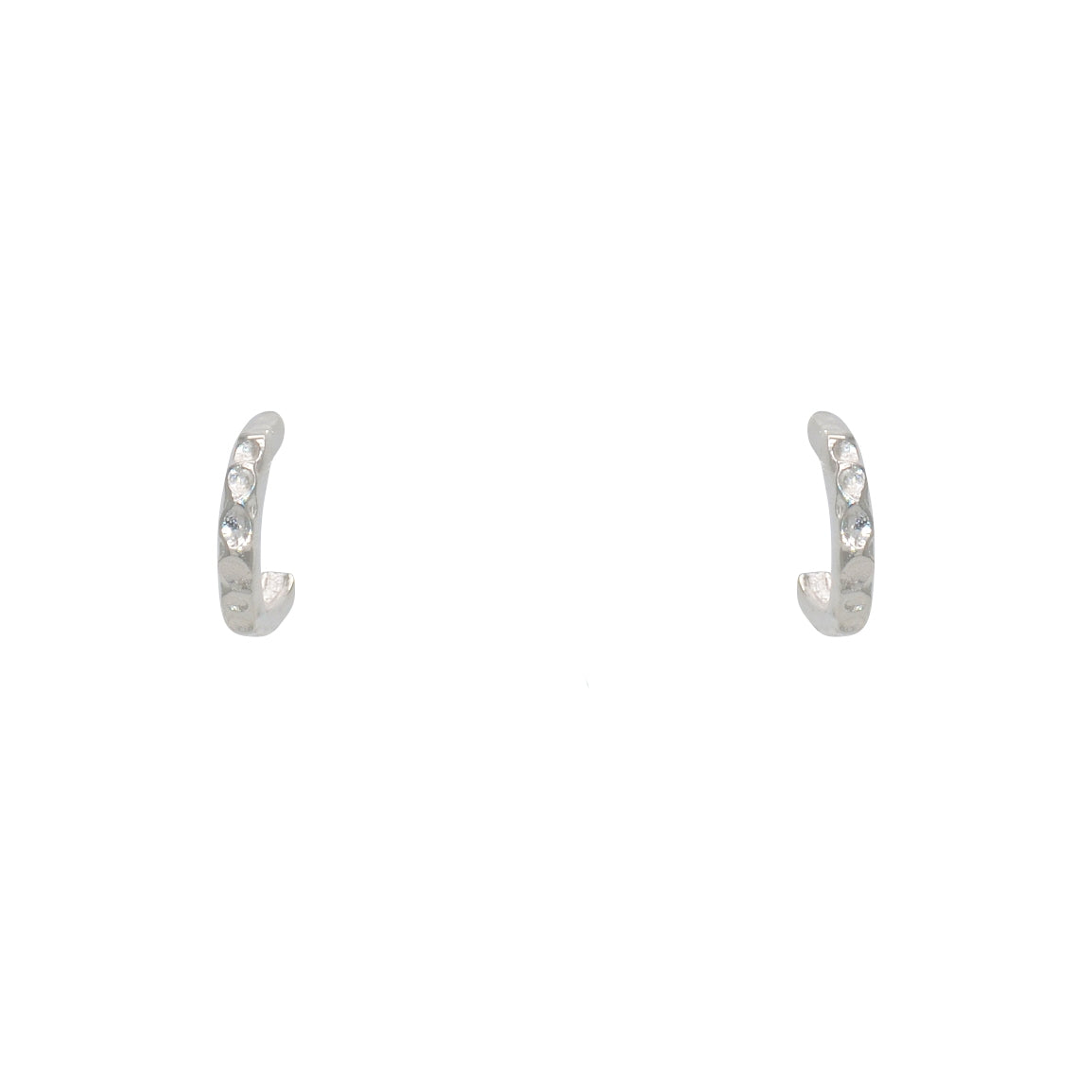 Mini créoles argent 925 martelées