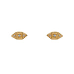 Boucles dorées et pierres - ZIRCON BLANC