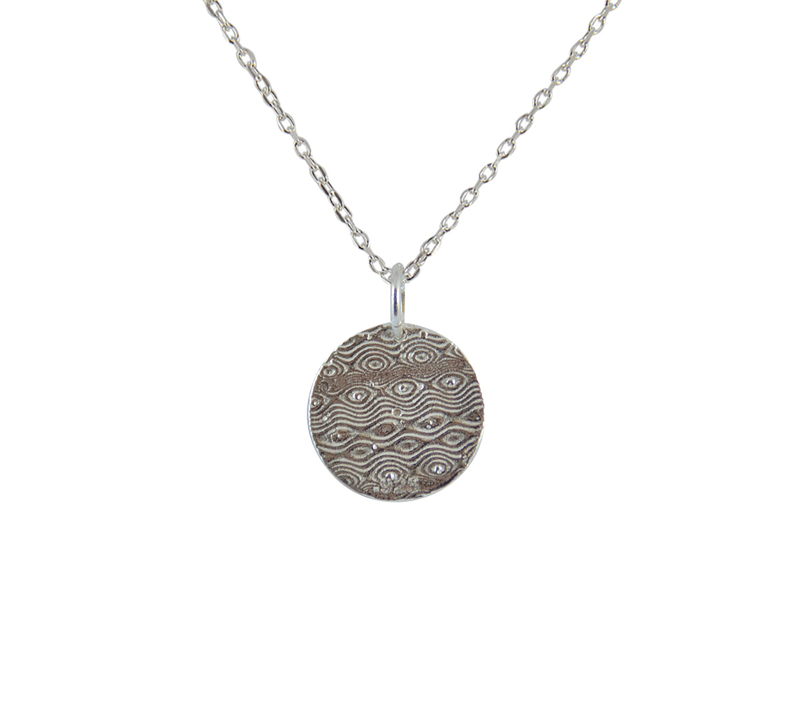 Collier médaille argent 925 rose des vents