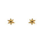 Boucles dorées etoiles et zircons - ZIRCON NOIR