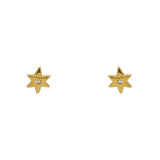 Boucles dorées etoiles et zircons - ZIRCON BLANC