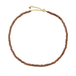 Collier perles en bois naturel