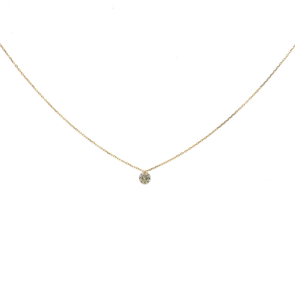 Collier or et diamant 0,23K