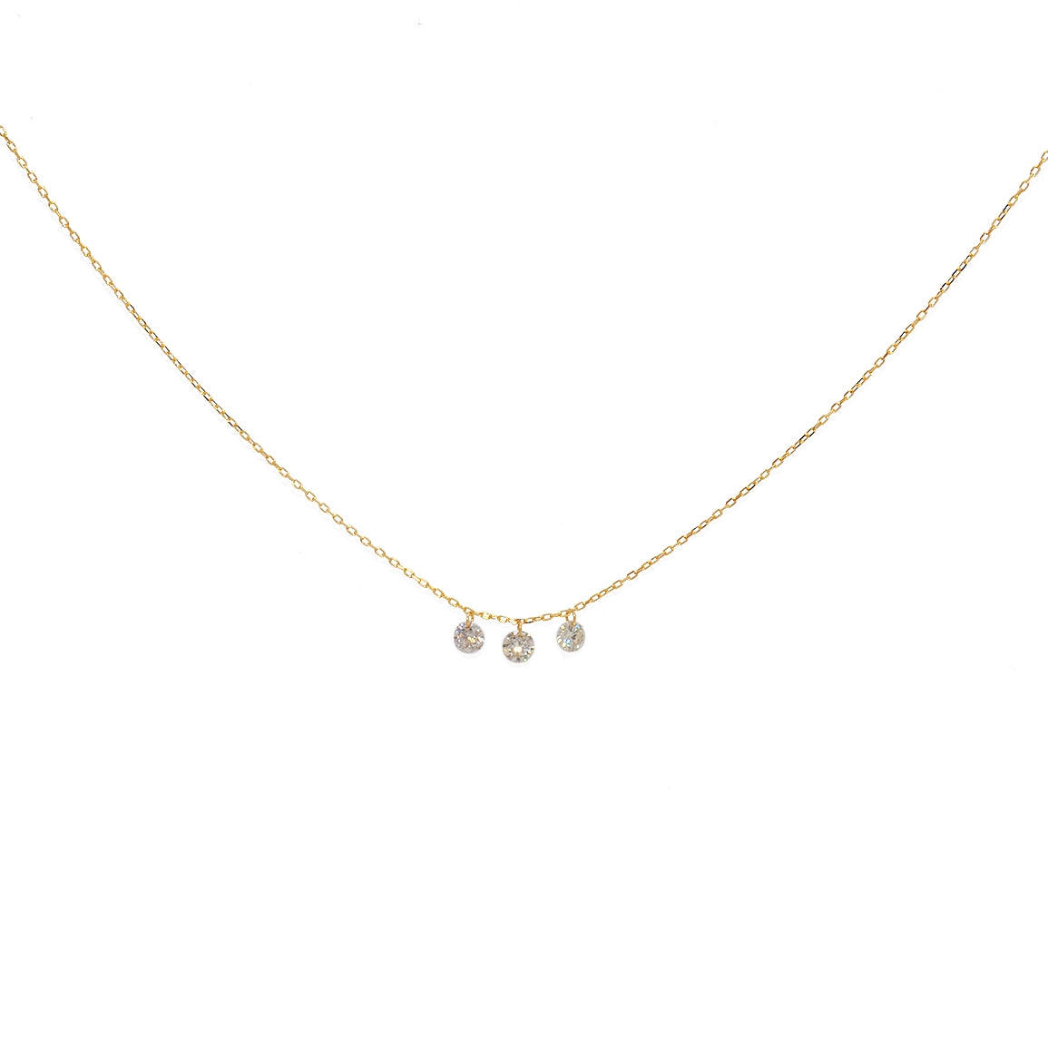 Collier or et diamants