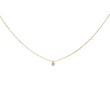 Collier or et diamant 0,07K