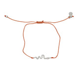 Bracelet tressé serpent argent 925 et zircons - CORAIL