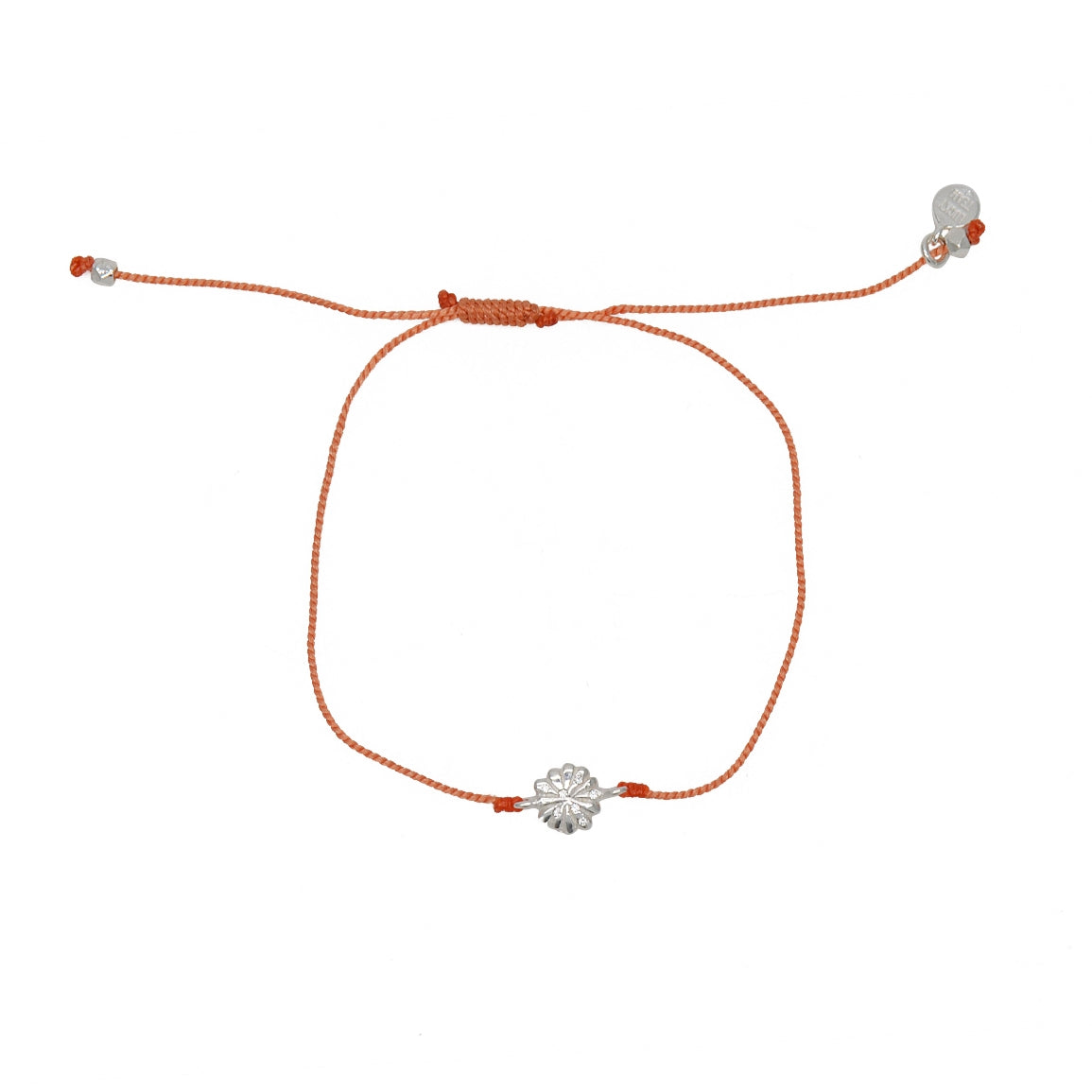 Bracelet tressé fleur argent 925 et zircons - CORAIL