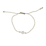 Bracelet tressé fleur argent 925 et zircons - KAKI
