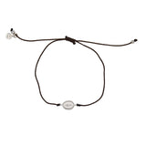 Bracelet tressé coloré sainte marie argent 925 - CHOCOLAT