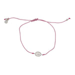 Bracelet tressé coloré sainte marie argent 925 - ROSE