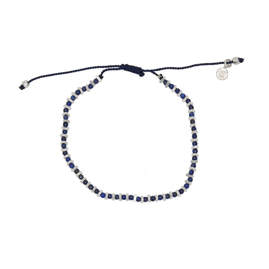 Bracelet tressé perle et argent 925 - LAPIS