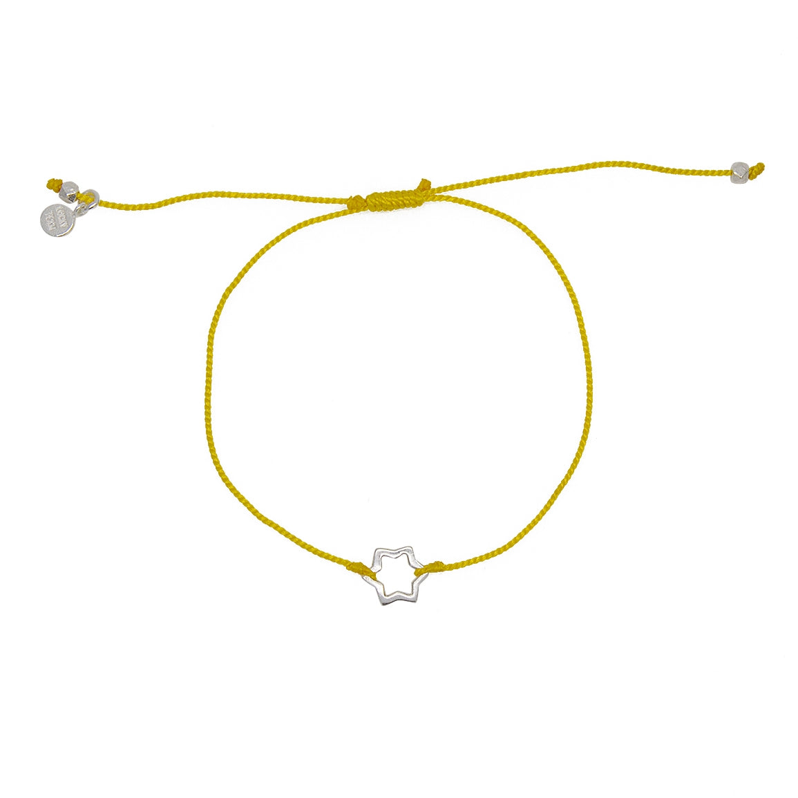 Bracelet fil fin etoile de David argent 925 - JAUNE