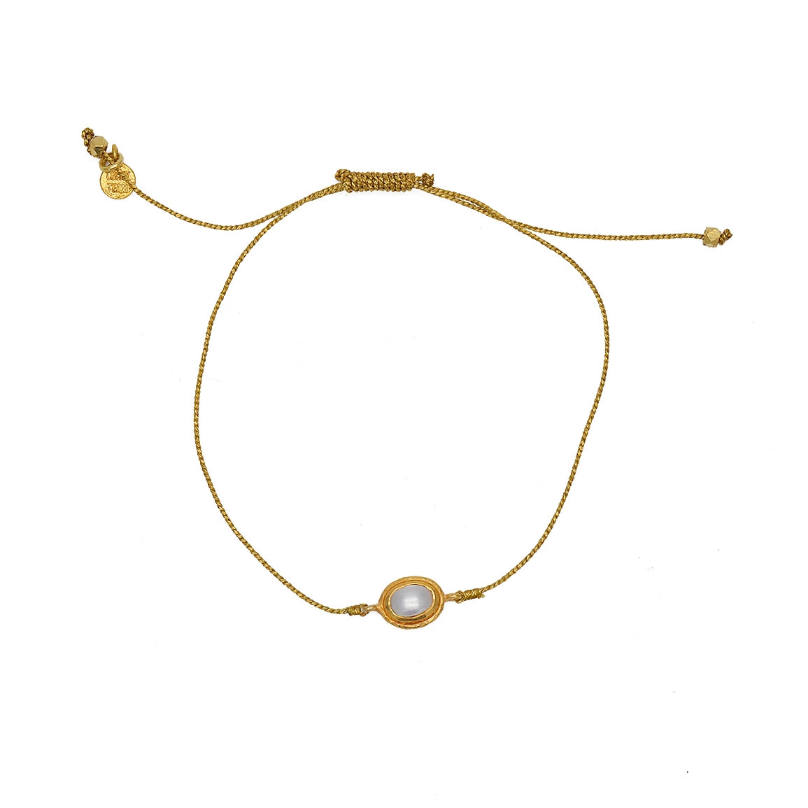 Bracelet tressé et pierre - BEIGE & PERLE DE CULTURE