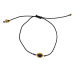 Bracelet tressé et pierre - NOIR & ONYX NOIRE