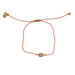Bracelet tressé doré et zircon - CORAIL