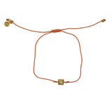 Bracelet tressé doré et zircon - CORAIL