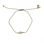Bracelet tressé doré et zircon - KAKI