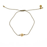 Bracelet tressé doré et zircon - KAKI