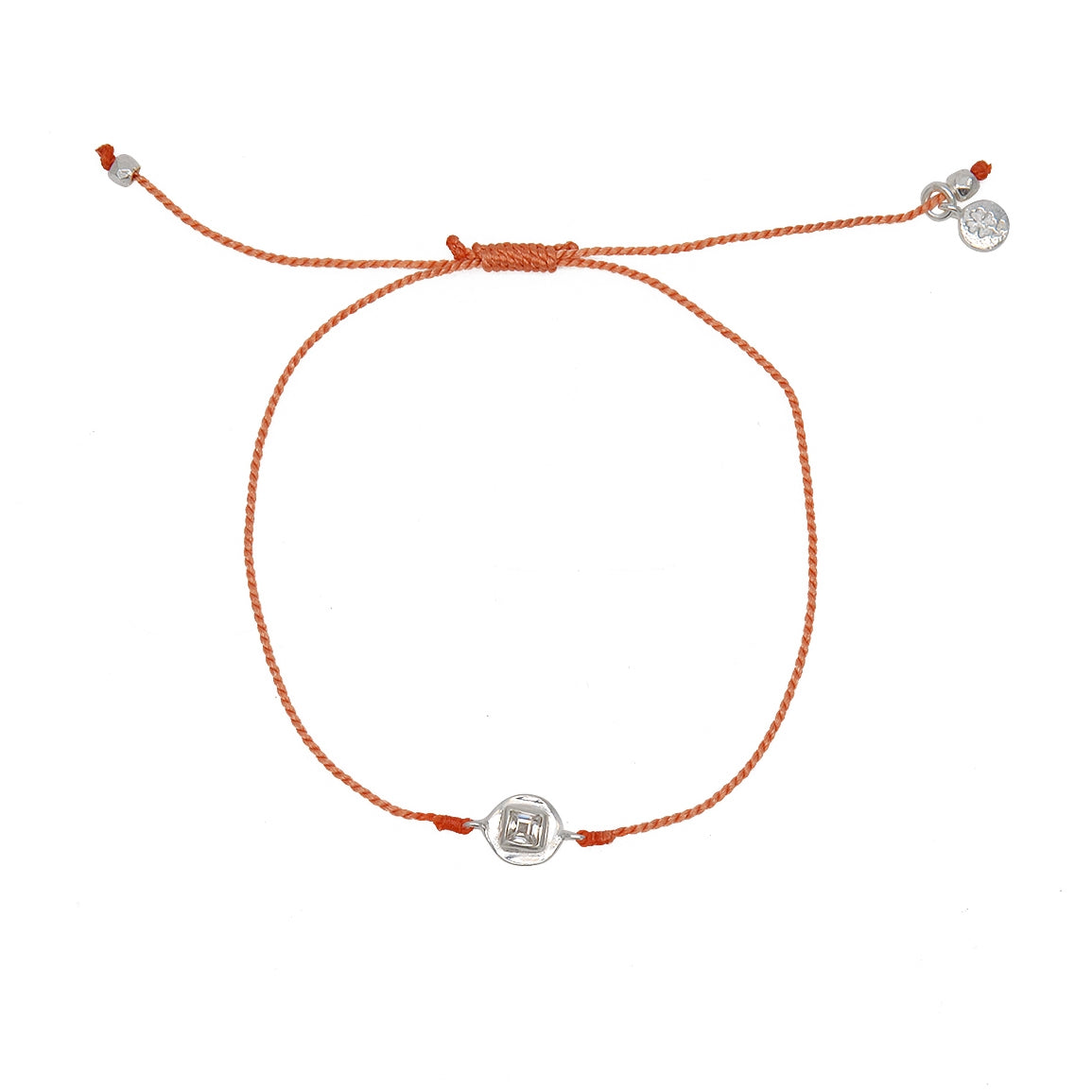 Bracelet tressé argent 925 et zircon - CORAIL