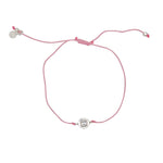Bracelet tressé argent 925 et zircon - ROSE