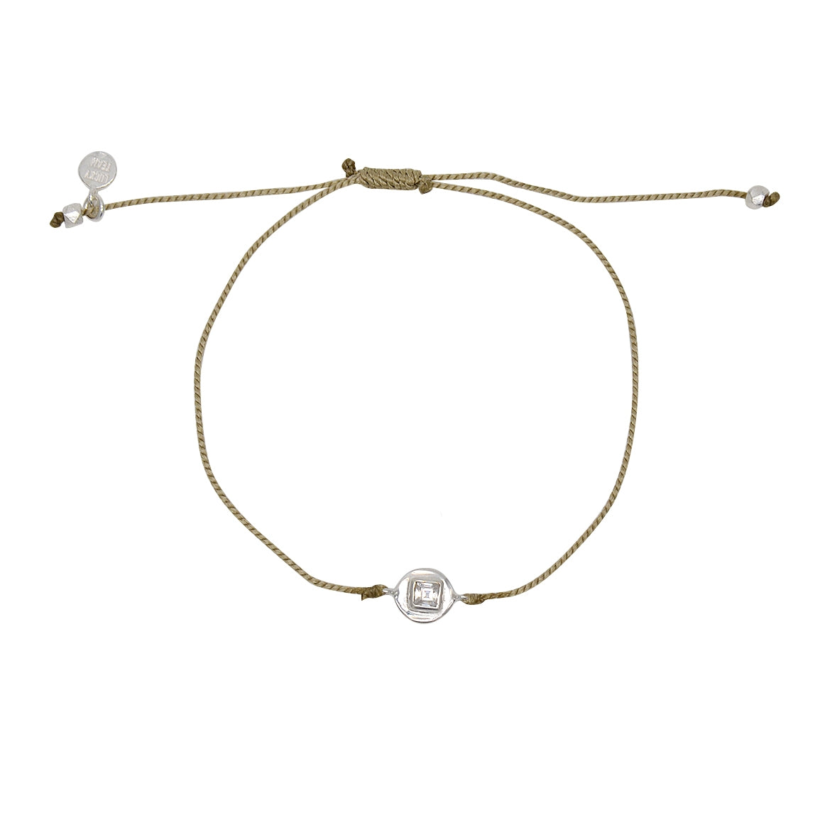 Bracelet tressé argent 925 et zircon - KAKI