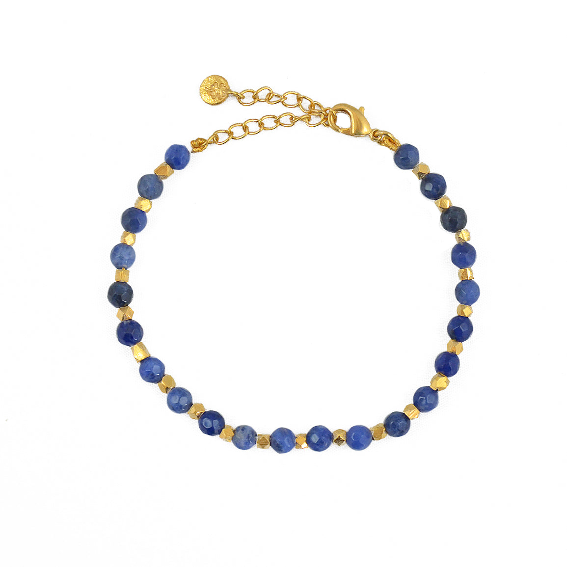 Bracelet perles dorées et pierres facettées - LAPIS