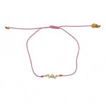 Bracelet tressé et zircons blancs - ROSE