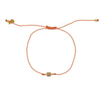 Bracelet tressé carré doré et zircons - CORAIL