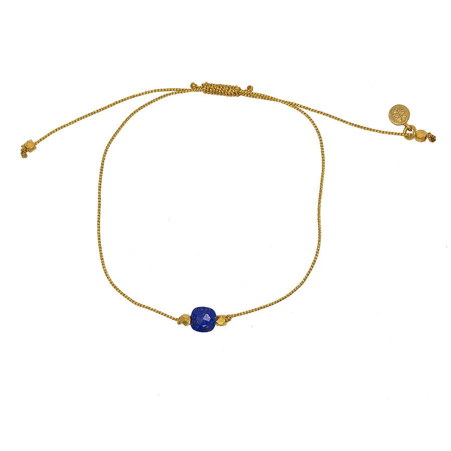 Bracelet tressé bleu et lapis - DORÉ & LAPIS