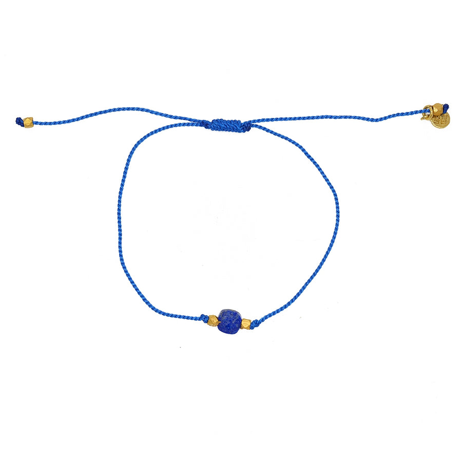 Bracelet tressé bleu et lapis - BLEU & LAPIS