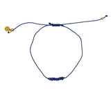 Bracelet tressé coloré et pierres - BLEU MARINE & LAPIS