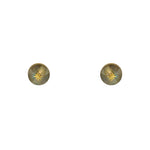 Boucles dorées pierre facettée et étoile - LABRADORITE -