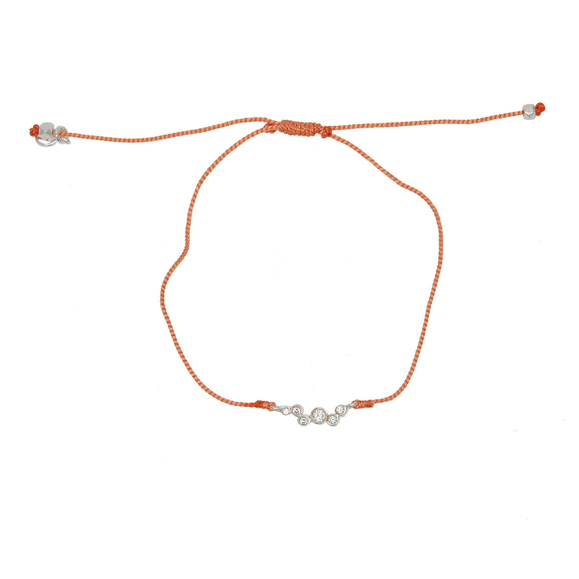 Bracelet tressé argent 925 et zircons blancs - CORAIL
