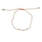 Bracelet tressé argent 925 et zircons blancs - CORAIL