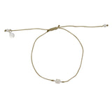 Bracelet tressé carré argent 925 et zircons - KAKI