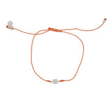 Bracelet tressé carré argent 925 et zircons - CORAIL