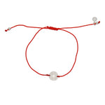 Bracelet tressé coloré et médaille argent 925 - ROUGE