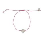 Bracelet tressé coloré et médaille argent 925 - ROSE