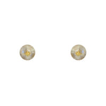 Boucles dorées pierre facettée et étoile - PIERRE DE LUNE -
